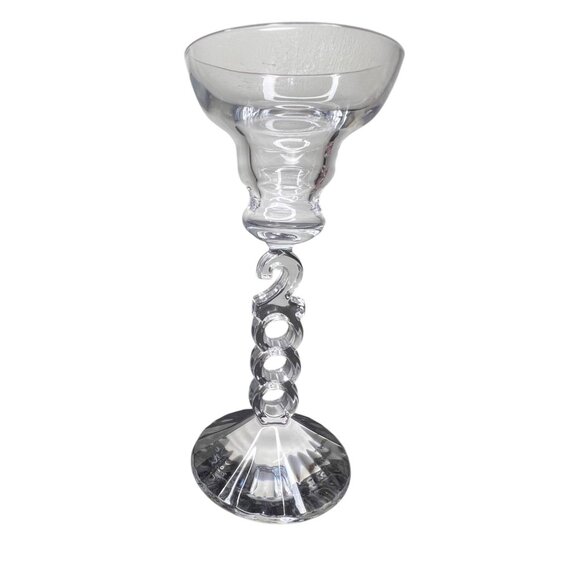 VTG Millennium 2000 Crystal Candle Sticks By Cristal D’Arques Durand Y2K - Picture 1 of 13
